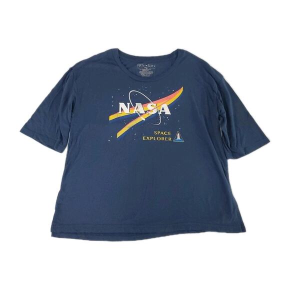 Fifth Sun T-Shirt Unisex Multicolor Size Large Polyester Blend Nasa Short Sleeve - Picture 1 of 12